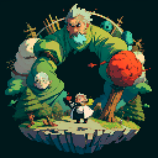 fat mad scientist fat facing left full-body image