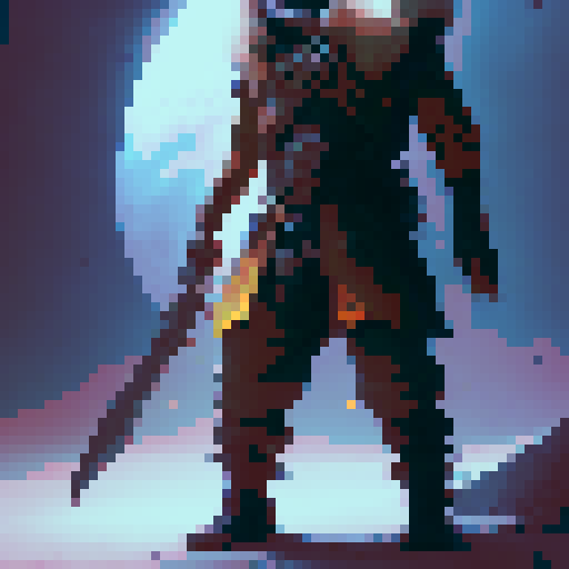 Viking without a weapon in a full viking armor