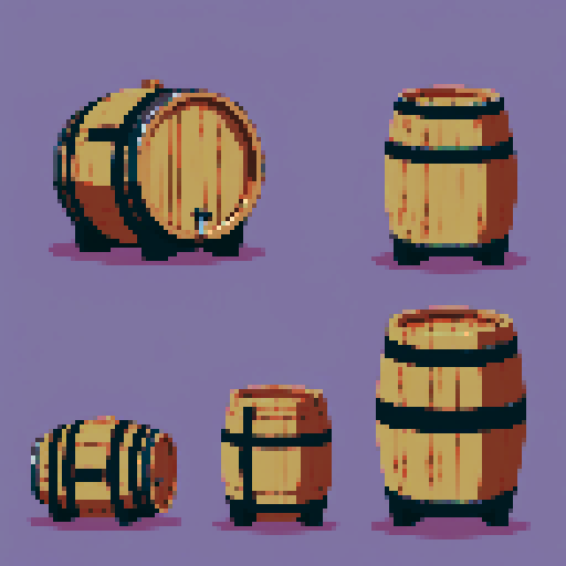 oak barrel, on a solid color background so I can easily remove the background