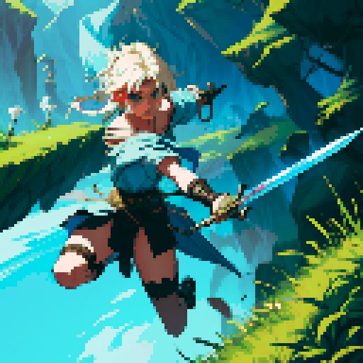 Swinging sword, sword slash, slashing attack