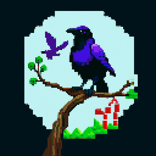 old raven-like druid with a staff