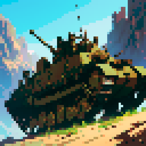 Steampunk tank. Anime style