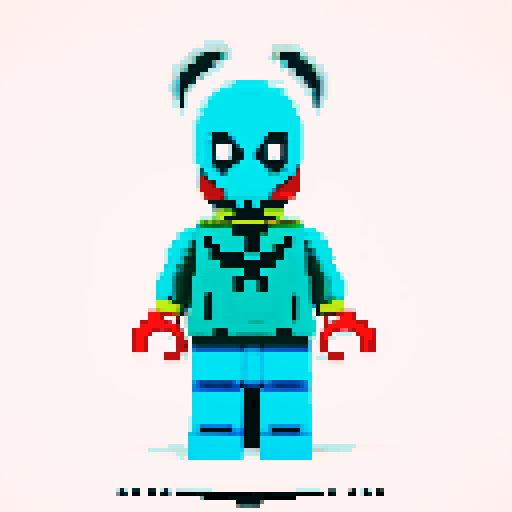 Captain America lego pixel