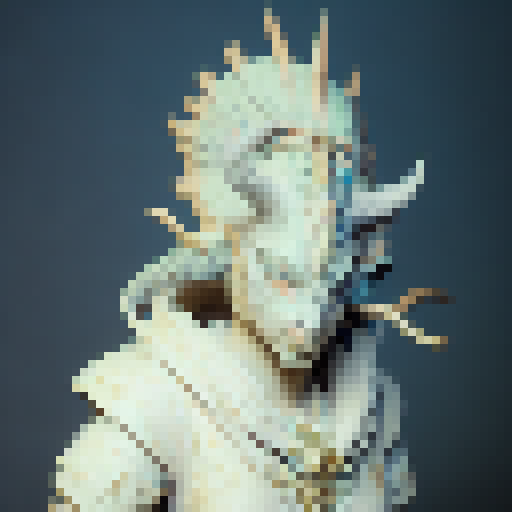 "Summon a fierce, horned warrior and add it to your mythical NFT collection, crafted with intricate details and vibrant colors in the style of a fantastical RPG world."