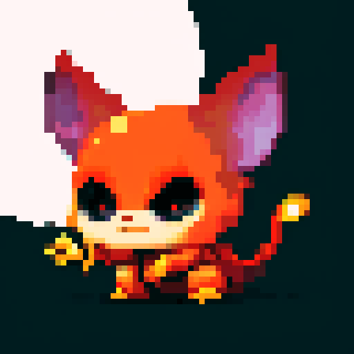 a fire imp, short and similar to a gremlin.