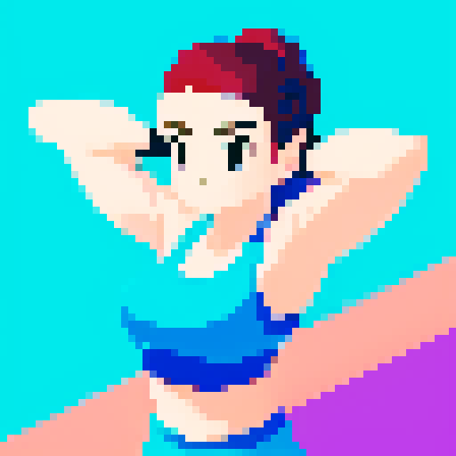 Create a vibrant woman doing gym