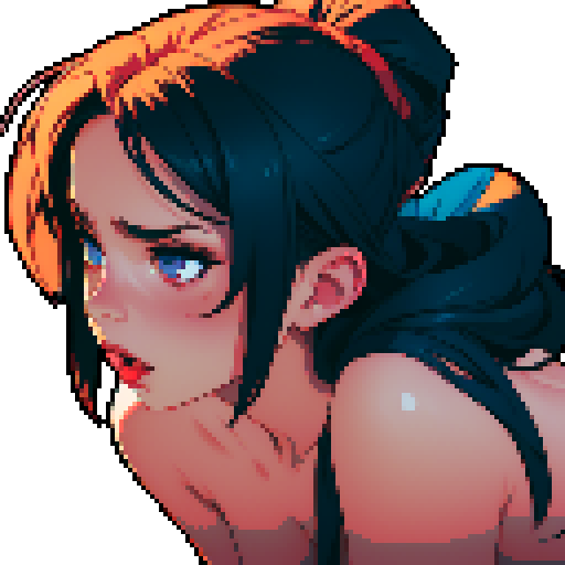 sexy naked woman, bent over, giving oral sex, blowjob, head, realistic porn
