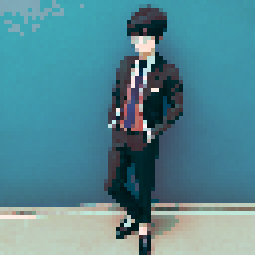 Hippo, suit, and tie