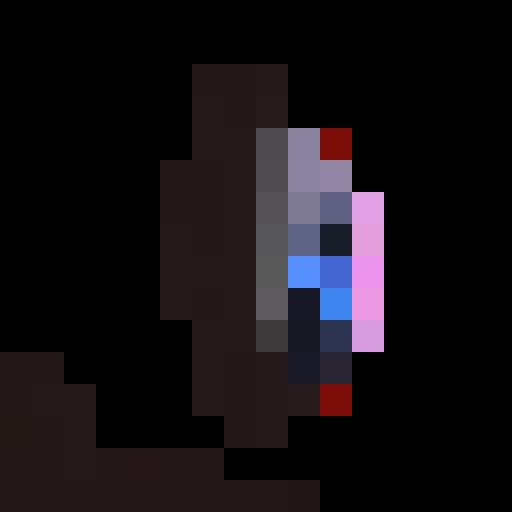 Moonlit asteroids, swirling galaxies, and a lone astronaut standing on a desolate planet's surface, all captured in a retro 16x16 pixel portrait style.