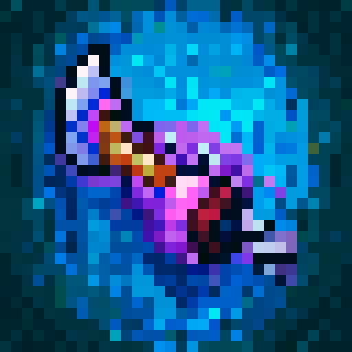 dagger with a purple poison dripping blade, game icon, 32x32 pixel art, sRGB, skill art, close up, portrait