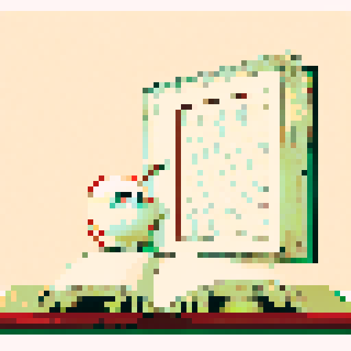 open, old book, pixel art, sRGB