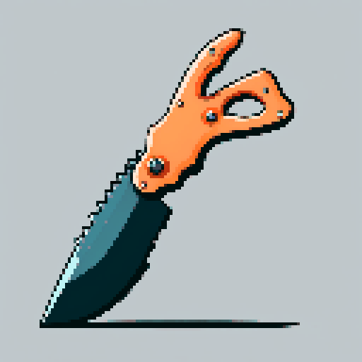 I want a copper structure reminiscent of an magical chainsaw. It should have strange mechanical details that could interlock with other pieces. I also want this object usable an asset in a videogame, meaning only one object per image, outlined with a strong black stroke, on a solid-color background.