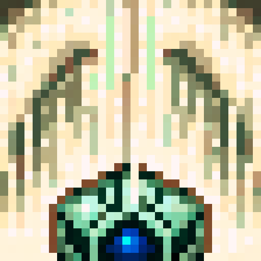 cyborg steel head, sleek and metallic, with intricate circuitry and glowing neon accents, surrounded by a suit of futuristic armor, all rendered in a game icon style, in a 32x32 pixel art format, vibrant sRGB colors, showcasing its detailed skill art, shown in a close-up portrait