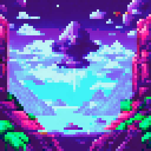 pixel space ship scifi picture frame