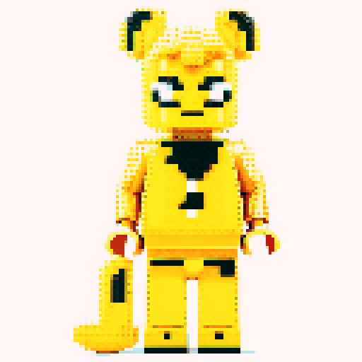 gold pixel lego 