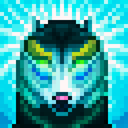 wolf avatar, portrait, glowing eyes, clear outline