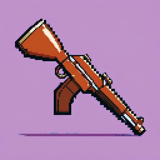 oak barrel in the shape of a rifle. on a solid color background so I can easily remove the background