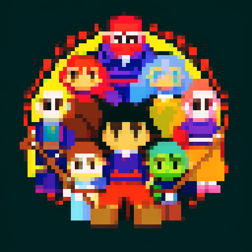 People of different races, holding broomsticks, posing for a portrait, forming a united front.