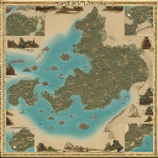 huge rpg map, fantasy world, lat of homes, shops, animals