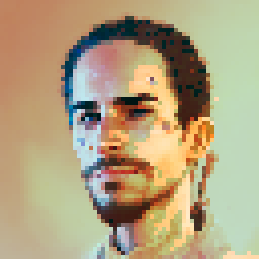 fantasy warrior portrait, dungeon and dragons, pixel art