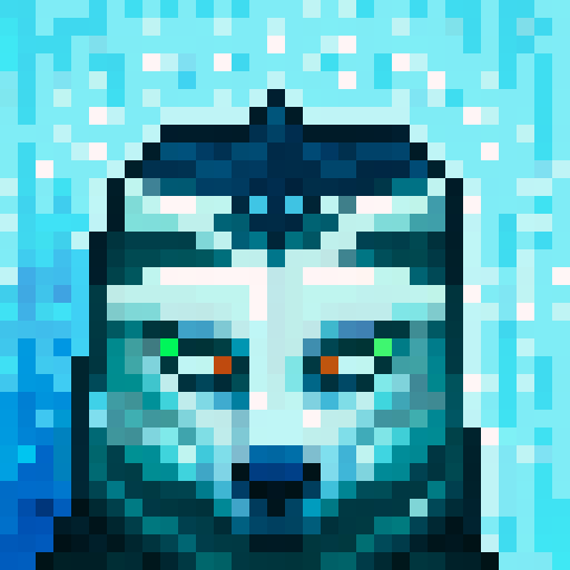 wolf avatar, portrait, glowing eyes