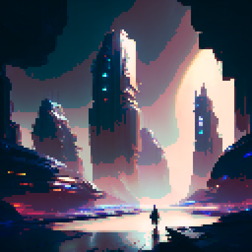 Futuristic cyberpunk city from the view of a cozy apartment and the silhouette of a black cat