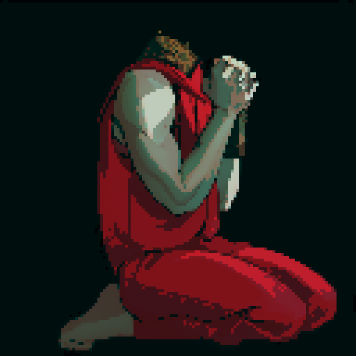 kneeling and praying enemy