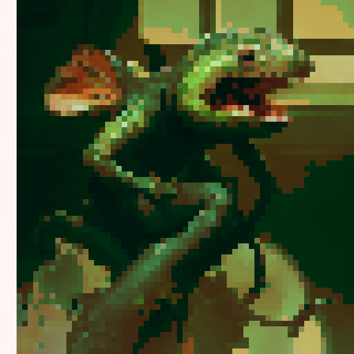 Vicious Venus fly trap poised to attack