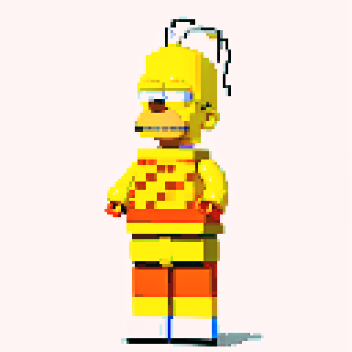 Homer Simpson pixel lego 