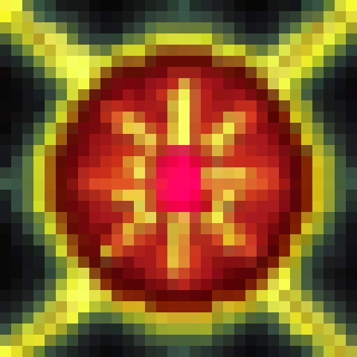 "Overwatch's stop sign rendered in vivid fantasy colors, featuring simple but striking skill art, in a close-up portrait icon format with a 32x32 pixel art style."