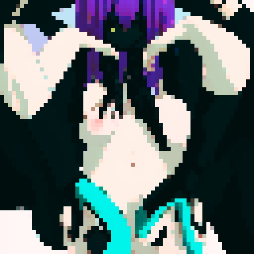 Anime succubus, open toe heels, turquoise painted nails, shoes dangling off feet.