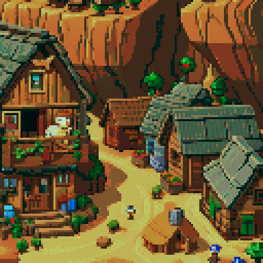 Canyon village, shantytown, sandy