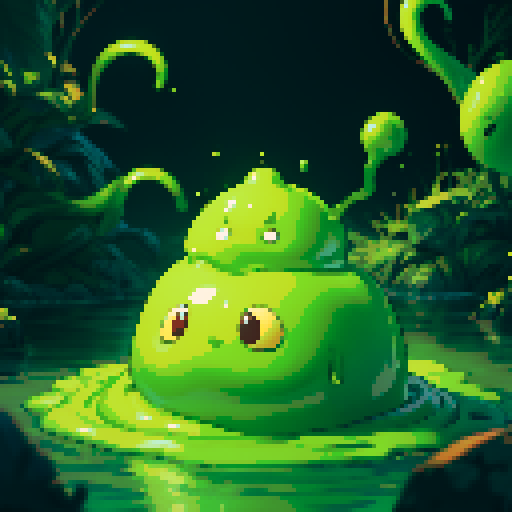 hero sinking into slime