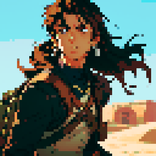 Male Gunslinger with Brown Hair 