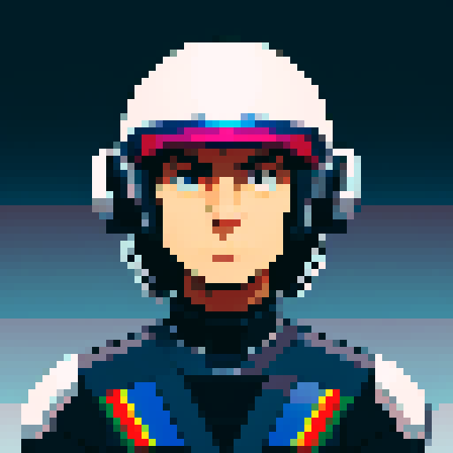 male Sci-fi pilot with helmet
