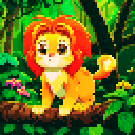 a cute golden lion tamarin in the forest