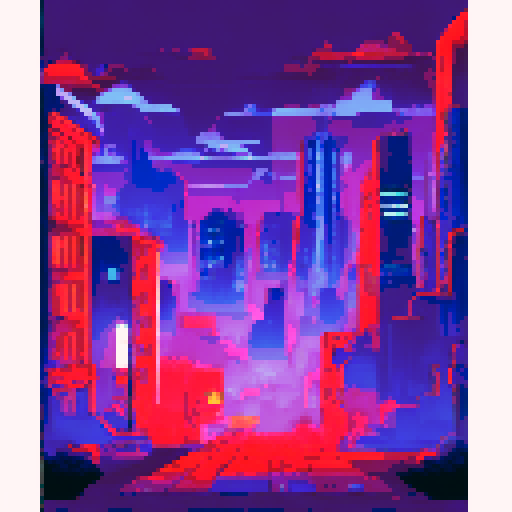 Dark industrial city 