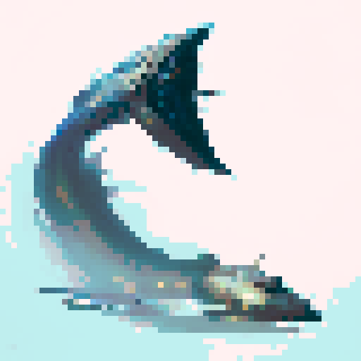 Vicious looking barracuda enemy, fantasy rpg