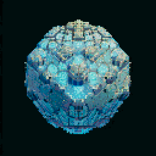 2d asteroid in empty space, metallic exterior, retro aesthetic, pixelated details, wireframe outlines, geometric shapes, low-resolution textures, pixel art style, sRGB color space View from above. 