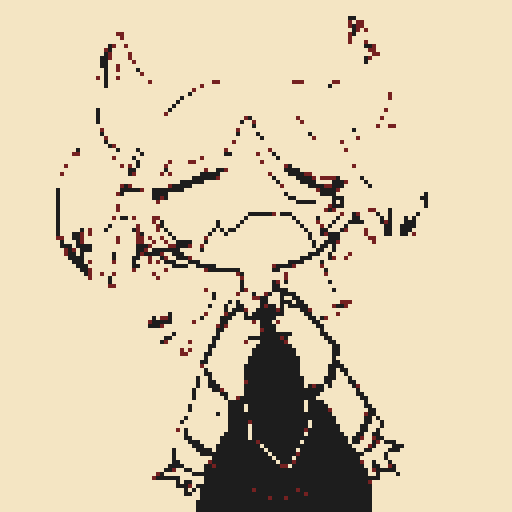 cute character, light hair, dark hair tips