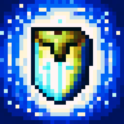 Challenger token, danger sign, 5 sides, game item, 32x32 pixel art, skill art, tibia, game item, sRGB,