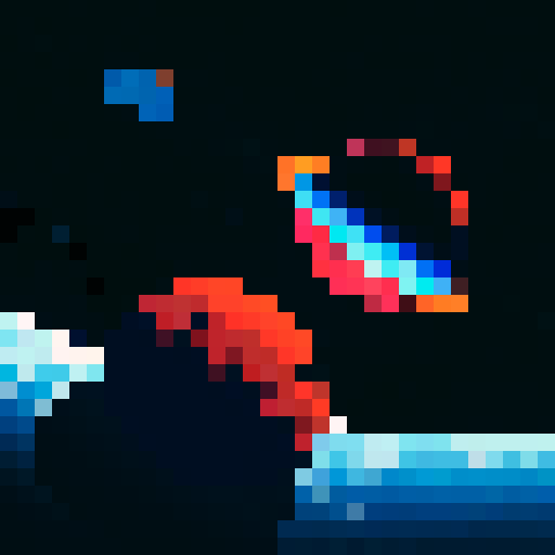 And asteroid in space