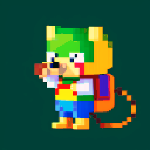 antropomorphic hedgehog with backpack