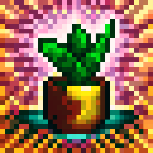 a topiary plant asset in a decorative pot from an art nouveau garden