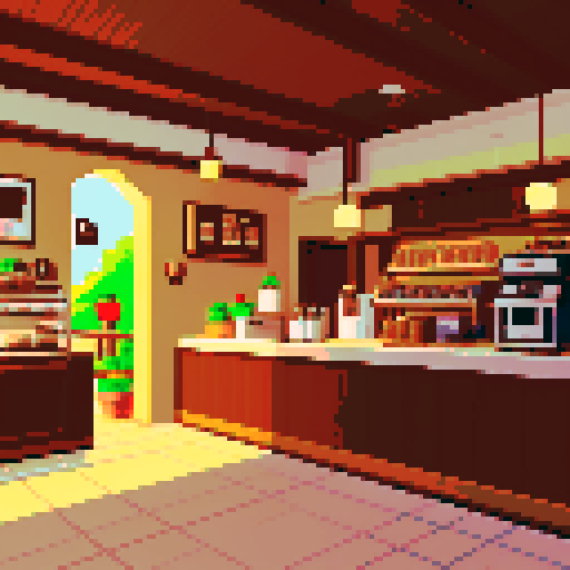 Coffee shop, interior, calm, empty