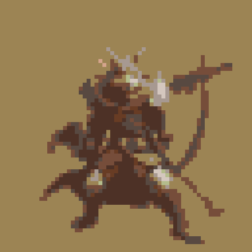small fantasy icon of a ratman archer for use in a fantasy wargame