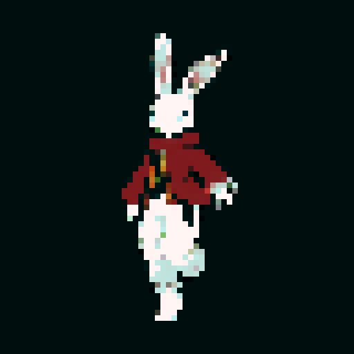 Mysterious and whimsical wererabbit in the style of wizardry