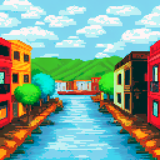 Post apocalyptic town of Old San Juan, Puerto Rico. The water from the ocean the streets all the way up to the first level of the building in town, where most buildings are either 2 or 3 stories high. Some makeshift boats are in the water, solar panels on the roofs and some small wind mills also