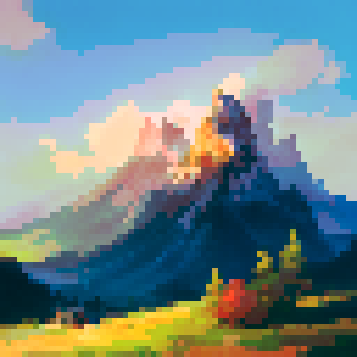 a travler wearing coat, watching sun rise from distance mountain, a road expand the horizon, casting a warm, orange glow, all depicted in a realistic, oil painting style.