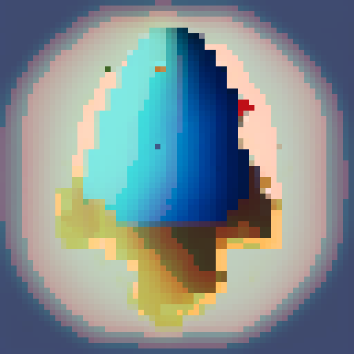 wizard hat with stars, pixel art